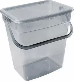 Container transparent 6L Pulbere gri 5058 Plast Echipa