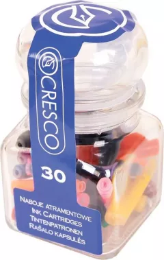 Cartușe Cresco Pen mix de culori borcan de 30 de bucăți