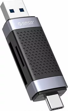 Cititor Orico Cititor de carduri de memorie Orico CD2D-AC2-BK-EP TF/SD, USB + USB-C (negru)