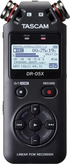 Dyktafon Tascam Tascam DR-05X - Przenośny rejestrator cyfrowy z interfejsem USB, zapis na karcie pamięci microSD