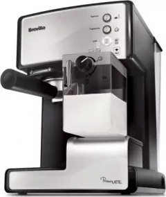 Espressor manual Breville Prima Latte VCF045X-01, 15 bar, 1.5 l, Recipient detasabil lapte 0.3 l, Argintiu