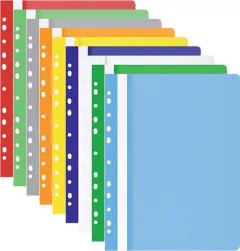 Folder cu produse de birou PRODUSE DE BIROU, PP, A4, moale, 100/170 microni, cu clips, verde