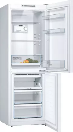 Combina frigorifica Bosch KGN33NWEB,
alb,3 rafturi,42 dB,
Fara display