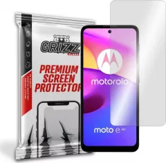 Folie de protectie Grizz Glass, Sticla hibrida, Compatibil Motorola Moto E40, Transparent