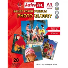Hârtie foto Activejet pentru imprimantă A4 (AP4230G20)