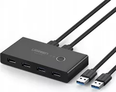 Hub UGREEN USB KVM 2x4, USB 3.0