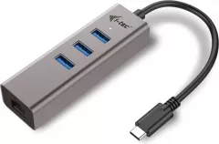 Hub USB I-tec C Metal 3 port Gigabit Ethernet 1x USB C to RJ-45 3x USB 3.0 LED