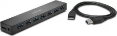 HUB extern KENSINGTON K39123EU, porturi USB: USB 3.0 x 7, conectare prin USB 3.0, alimentare retea 220 V, cablu 0.3 m, negru