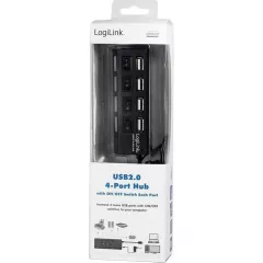 HUB USB LogiLink 4x USB-A 2.0 (UA0128)