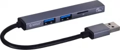 HUB USB Orico 1x microSD + 3x USB-A 3.0 (AH-A12F-GY-BP)