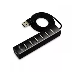 Hub USB Unitek Y-2160, pasiv, 7 x USB 2.0, Plug & Play, Negru