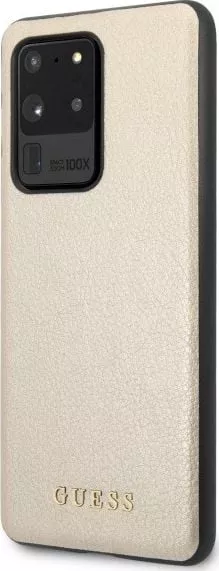 Husa de protectie Guess Iridescent pentru Samsung Galaxy S20 Ultra G988 / Samsung Galaxy S20 Ultra 5G G988, Auriu