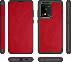 Husa Premium Flip Book Upzz Leather Samsung Galaxy S20+ Plus ,piele Ecologica, Rosu