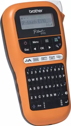 Imprimantă portabilă de etichete Brother PT-E110VP cu transfer termic (PTE110VPYJ1)