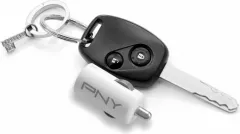 Incarcator auto PNY, 12V/USB, 5V/2400mA, Alb