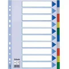 Index A4 Esselte, Plastic, cu 10 Separatoare Colorate