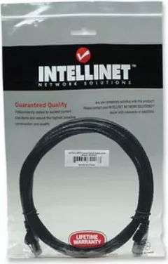Cablu de retea neecranat torsadat , Intellinet , RJ45 Cat6 UTP,100% cupru , 1m , negru