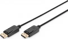 Cablu cu conectori DisplayPort tata la DisplayPort tata, lungime 3 m, ASSMANN, rezolutie 1080p FHD la 60 Hz, dublu ecranat, negru