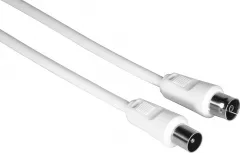Cablu coaxial Hama 205030, 5 metri, alb, 75 dB