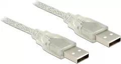 Cablu de date Delock, USB-A 2.0 M/M, 3 m, Transparent