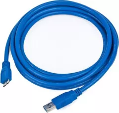Cablu USB 3.0, lungime 3 m, Gembird, conectori USB tata la micro-USB type B tata, viteza de transfer pana la 600 Mbps, albastru