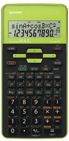 Calculator stiintific Sharp EL-531TH,273 functii,10 digiti,161x80x15mm,negru cu verde
