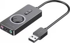 Karta dźwiękowa Vention Zewnętrzna karta dźwiękowa USB 2.0 Vention CDRBF 1m (czarny)