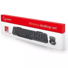 Kit wireless tastatura + mouse Gembird, Negru