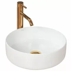 Lavoar blat Sami, Rea, Ceramica, 36x36x11.5x9.5 cm, Alb