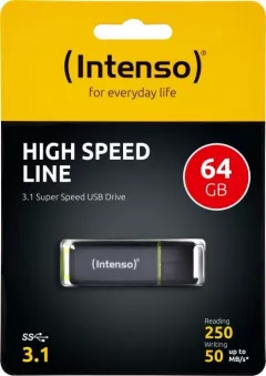 Linia de mare viteză 64GB, o unitate flash USB (negru / galben, USB 3.2)