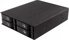 Loc SilverStone pentru 4x HDD / SSD de 2,5 inchi, 5,25 inchi, SATA3 (SST-FS204B)