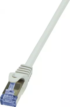 Cablu patchcord Cat.6A 10G S/FTP PIMF PrimeLine 0,50m gri
