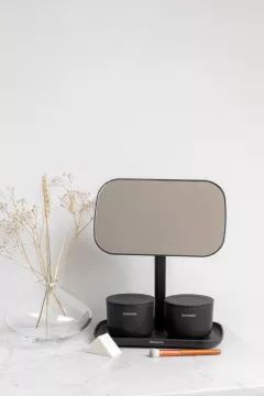 Oglinda cosmetica Brabantia Oglinda cu tava pentru obiecte mici ReNew gri inchis