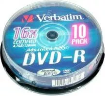 Medii de stocare verbatim DVD-R / 10 / Box 43521 4,7GB 16x Printable