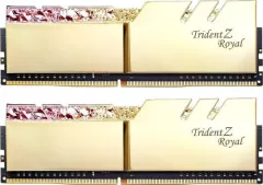 Memorie RAM GSKill Trident Z Royal RGB Gold, F4-3600C18D-16GTRG, 16GB, DDR4, 3600MHz, CL18, 1.35v, Dual Channel Kit