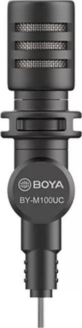 Microfon condensator Boya BY-M100UC, negru, tip C