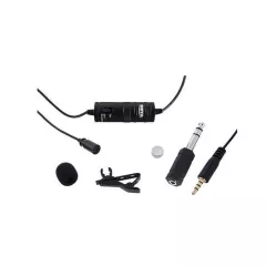 Microfon Lavaliera Boya BY-M1, Omnidirecțional, mini mufă de 3.5mm, 30 dB/mW, 65Hz-18.000Hz, Negru