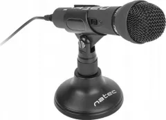 Microfon Natec, Jack 3.5mm, Dinamic, Negru