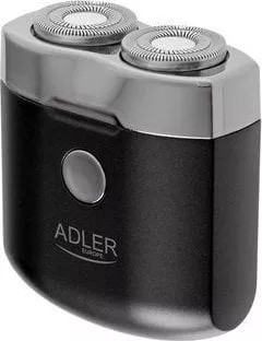 Mini aparat de ras Adler AD 2936, 250 mAh, USB tip C, pentru calatorii, fara fir, negru/inox