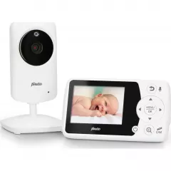 Monitor Alecto DVM-64 pentru bebeluși cu cameră și ecran color, 2,4 ", Alb