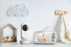 Monitor video pentru copii Motorola VM34,bidirecțional,300 m, reîncărcabilă,
alb,
Fără fir