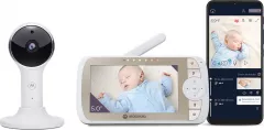Monitor video pentru copii, Motorola, VM65x, Wi-Fi, Full HD, Alb