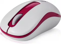 Mouse Rapoo M10PLUS 001802460000, Optic, fara fir, USB, 1000 DPI, 3 butoane, Alb/Rosu
