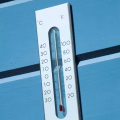 Termometru de perete exterior,gri,aluminiu,7 x 1 x 23 cm