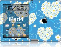 Nexgen Skins Nexgen Skins - Set de skinuri pentru carcasă cu efect 3d Ipad 2/3/4 (inimi și margarete 3d)