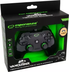 Gamepad Esperanza Vanquisher EGG110K, Pentru PC si PS3, Negru