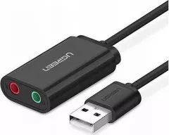 Placă de sunet Ugreen Placă de sunet USB externă UGREEN 15 cm (negru)