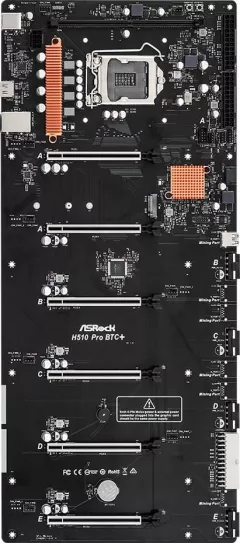 Placa de baza ASRock H510 Pro BTC+, LGA1200, 6 PCIe 3.0 x16, 1 Mining Port