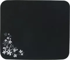 Mouse-pad, ediția flori, suprafață moale, negru, 25x21,50 cm