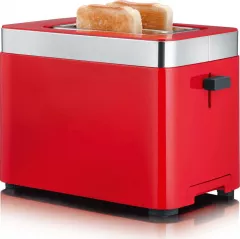 Prajitor de paine Graef, TO63, 2 felii, cu atasament pentru chifle inclus, grad de rumenire ajustabil, functie dezghetare, rosu